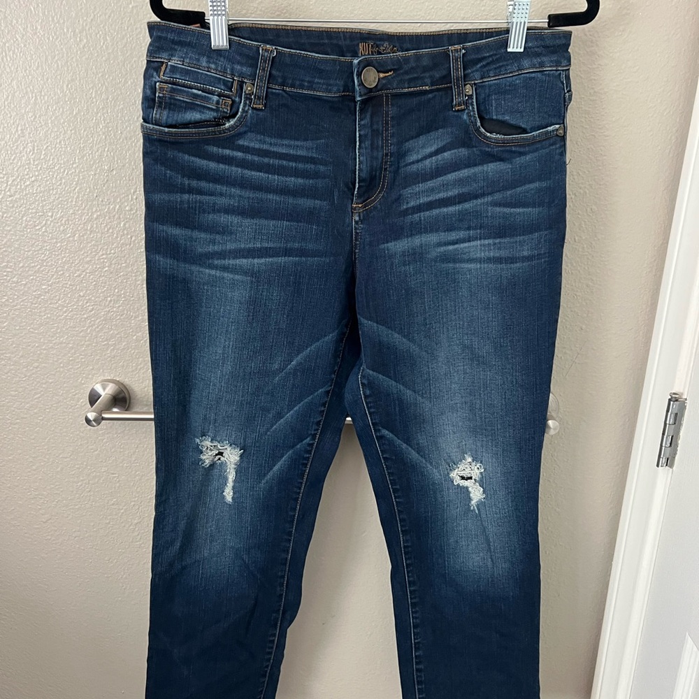 Blue Skinny Distressed Jeans